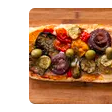 Pizza individual de vegetales